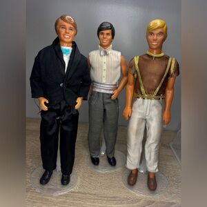 Three Vintage Ken Dolls